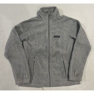 Columbia‎ Benton Springs Full Zip Fleece Jacket WL6439 Women's Size M Light Gray